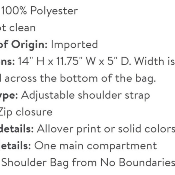 No Boundaries Women's Hands Free Mini Hobo Handbag, Meta Tie Dye - Picture 5 of 5